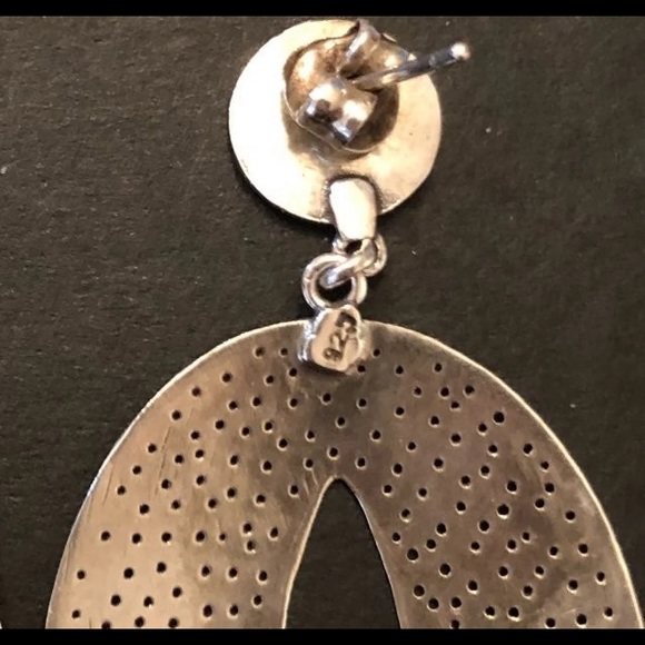 Rare Vintage Silpada Sterling Silver Textured Post Earrings P1097 - Picture 8 of 13